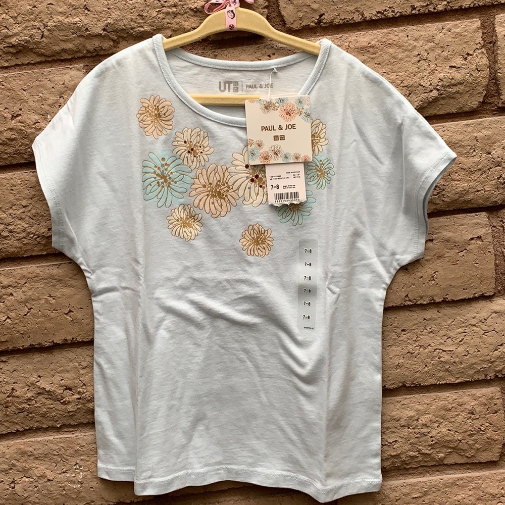 NWT Paul & Joe Uniqlo tank light blue size 7-8 years
